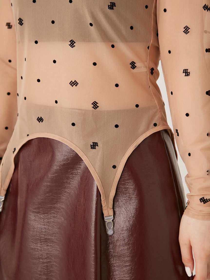 LILY BROWN Lingerie「【LILY BROWN Lingerie】シアーフロッキートップス&times;バンドゥセット」|Tシャツ・カットソー|