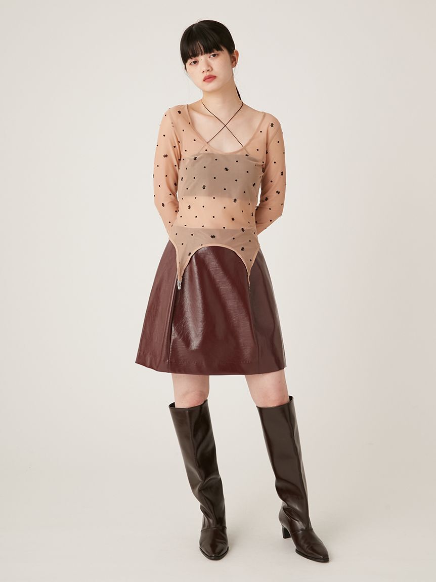 LILY BROWN Lingerie「【LILY BROWN Lingerie】シアーフロッキートップス&times;バンドゥセット」|Tシャツ・カットソー|