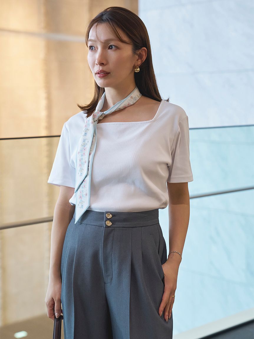 LILY BROWN Lingerie「骨格タイプ別カップインTシャツ【ナチュラル】（接触冷感）」|Tシャツ・カットソー|