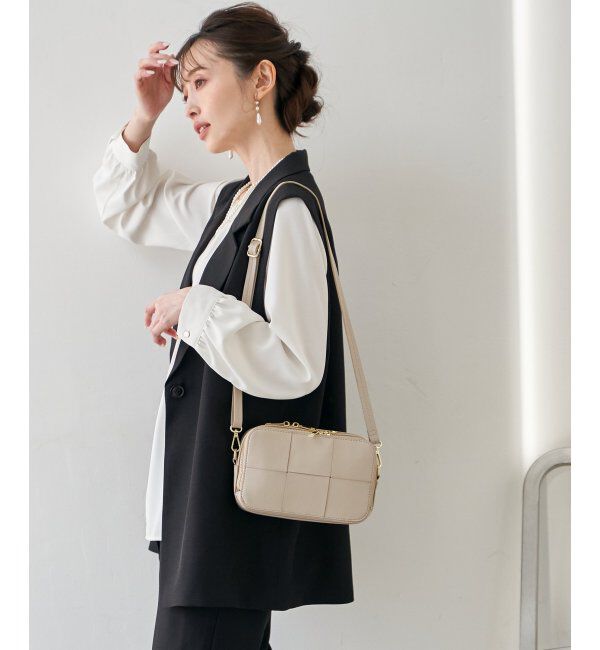 ikka「編み込みスクエアショルダーバッグ」|その他|