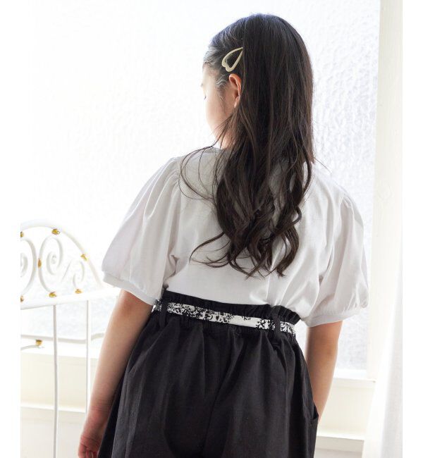 ikka kids「【親子おそろい】ボリュームパフ袖プリントTシャツ（120~160cm）」|Tシャツ・カットソー|