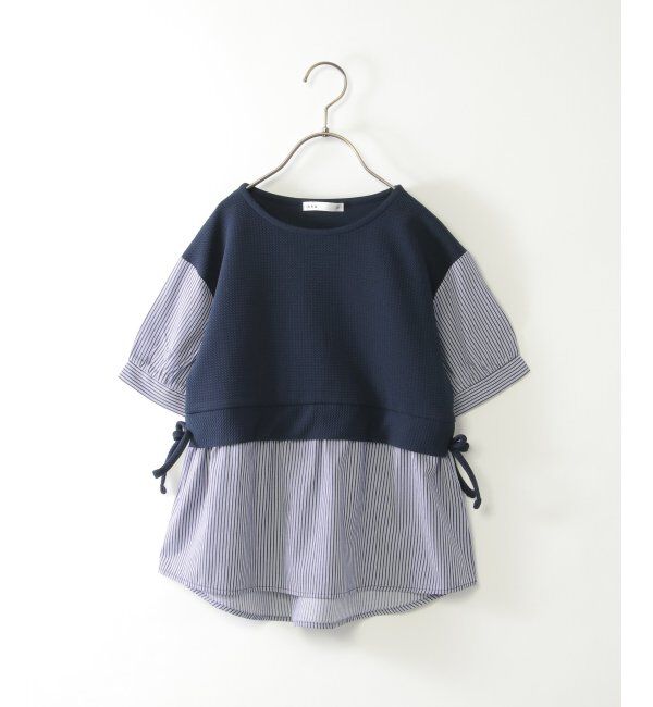 ikka kids「【親子おそろい】ベストレイヤードプルオーバー（120~160cm）」|Tシャツ・カットソー|ネイビーブルー