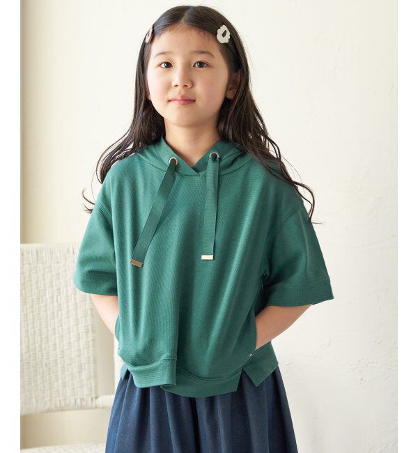 ikka kids「【親子おそろい】ミニワッフルスピンドルパーカー（120~160cm）」|Tシャツ・カットソー|グリーン