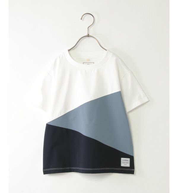 ikka kids「【親子おそろい】マルチファンクション斜め切り替えTシャツ（120~160cm）」|Tシャツ・カットソー|ホワイト