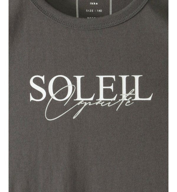 ikka kids「【親子おそろい】フォトロゴプリント7分袖Tシャツ（120~160cm）」|Tシャツ・カットソー|