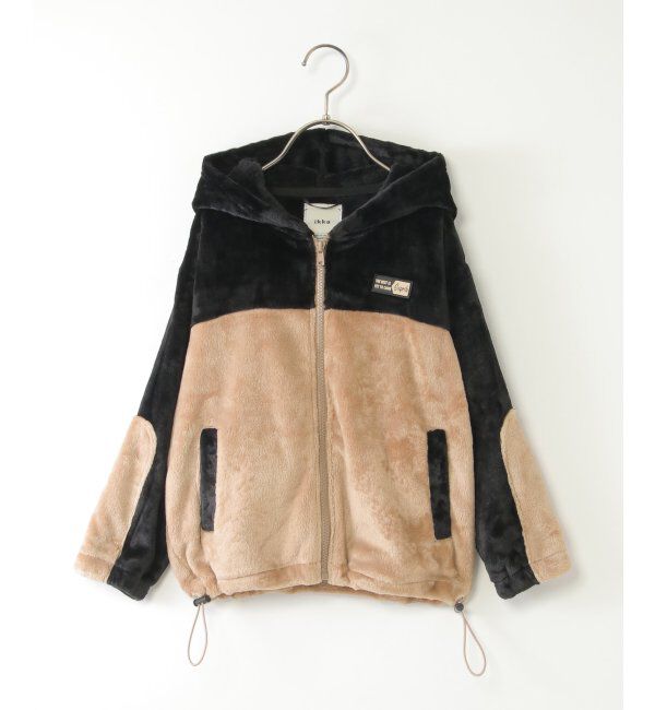ikka kids「ファーフリース胸切り替えジップパーカー（110~160cm）」|その他|