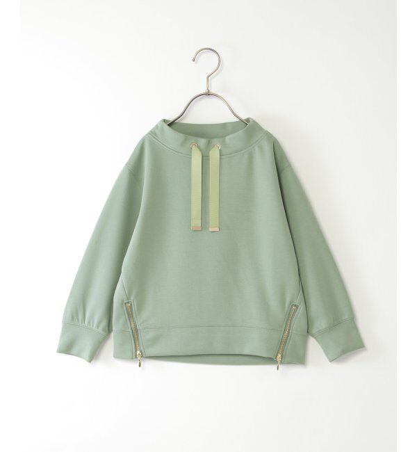 ikka kids「GOKU楽鹿の子ダンボールサイドジッププルオーバー（120~160cm）」|Tシャツ・カットソー|グリーン