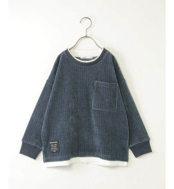 ikka kids「カットコールポケ付きレイヤープルオーバー（120~160cm）」|Tシャツ・カットソー|