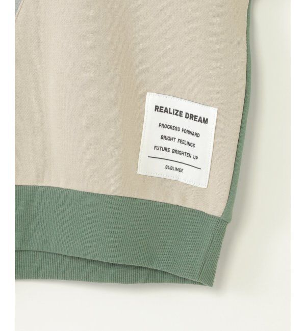 ikka kids「裏起毛斜めブロックストレーナー（120~160cm）」|Tシャツ・カットソー|