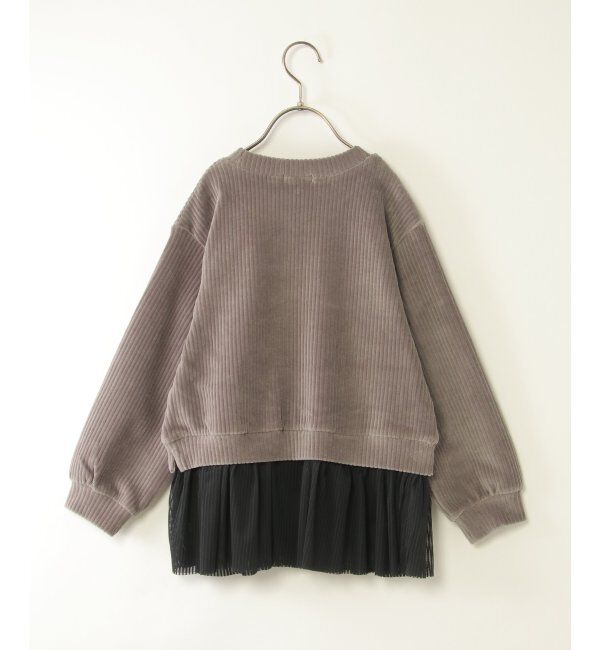 ikka kids「カットコール裾チュールプルオーバー」|Tシャツ・カットソー|