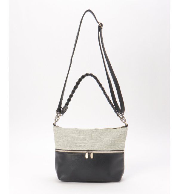 ikka「雑材シート2WAYジップショルダーバッグ」|その他|グレー