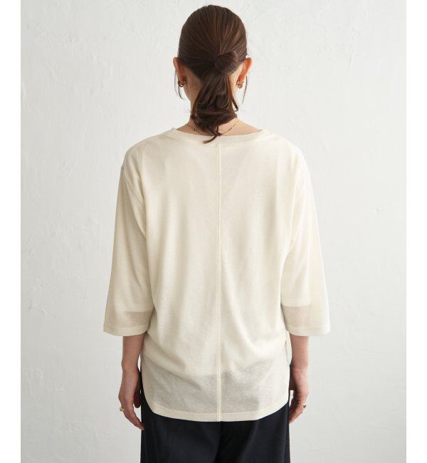 ikka「【雑誌InRed5月号掲載】シア－ロゴプリント 7分袖プルオーバーセット【2点セット】」|Tシャツ・カットソー|