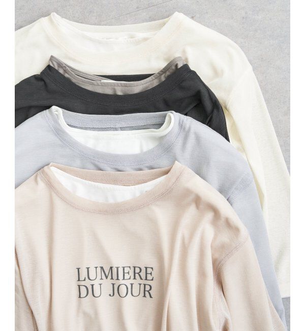 ikka「【雑誌InRed5月号掲載】シア－ロゴプリント 7分袖プルオーバーセット【2点セット】」|Tシャツ・カットソー|