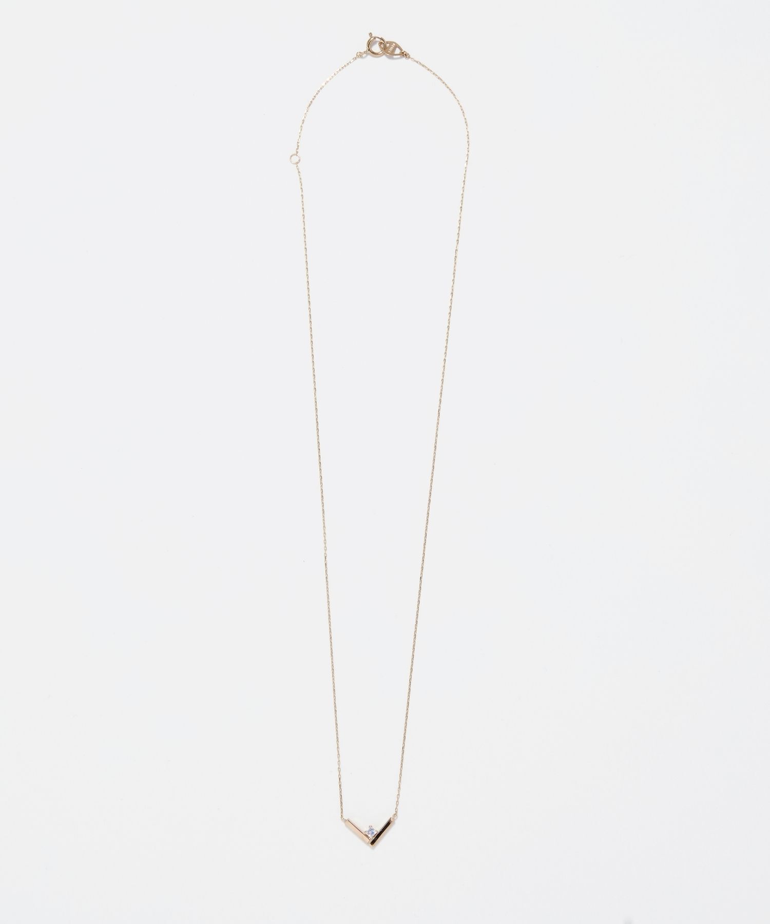 JUPITER「【K10】Vライン天然石ネックレス　ラブラドライト」|ネックレス|