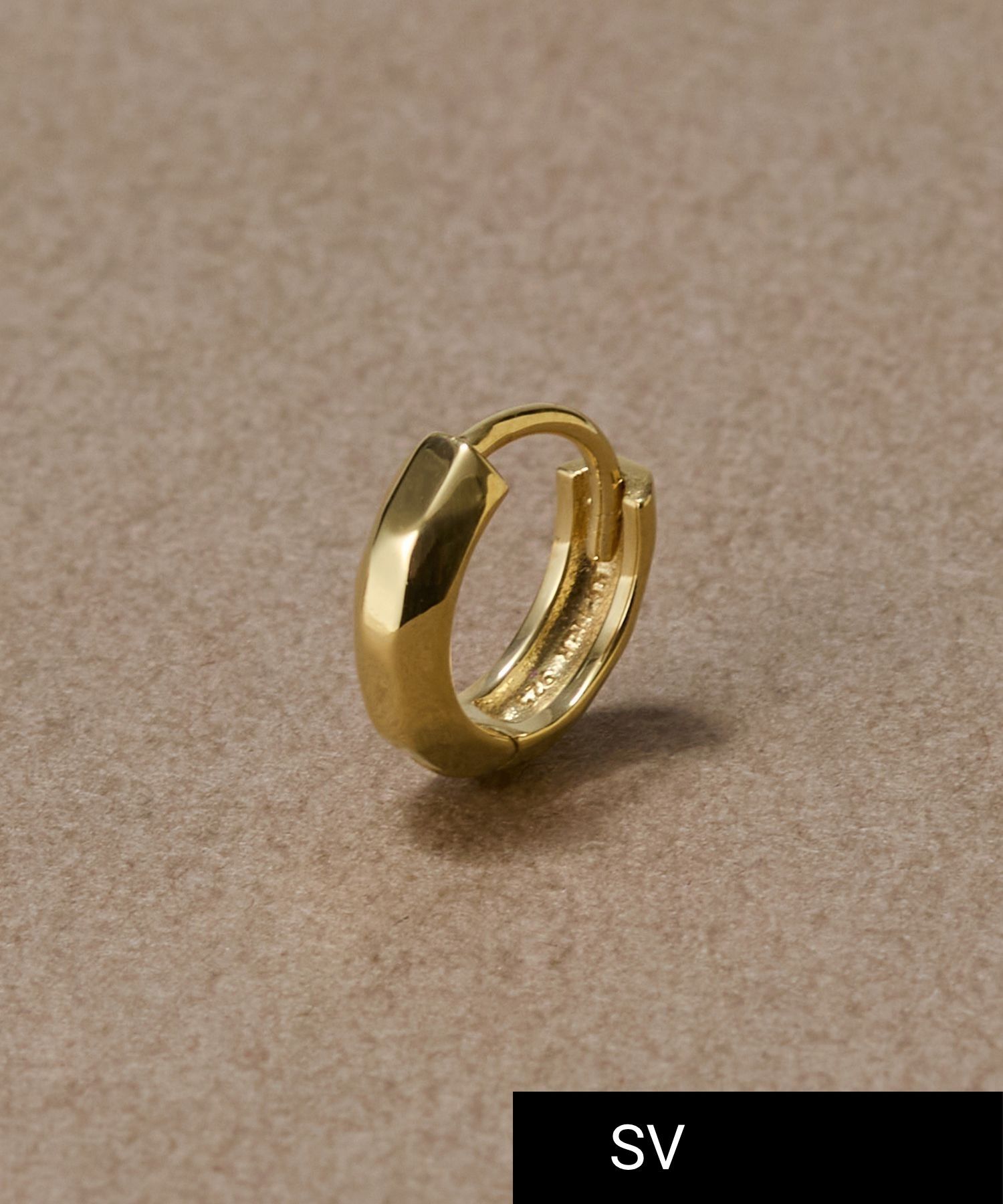 JUPITER「【SV・片耳】ミニマルフープピアス/ニッケルフリー/金属アレルギー対応　ゴールド」|ピアス|ゴールド
