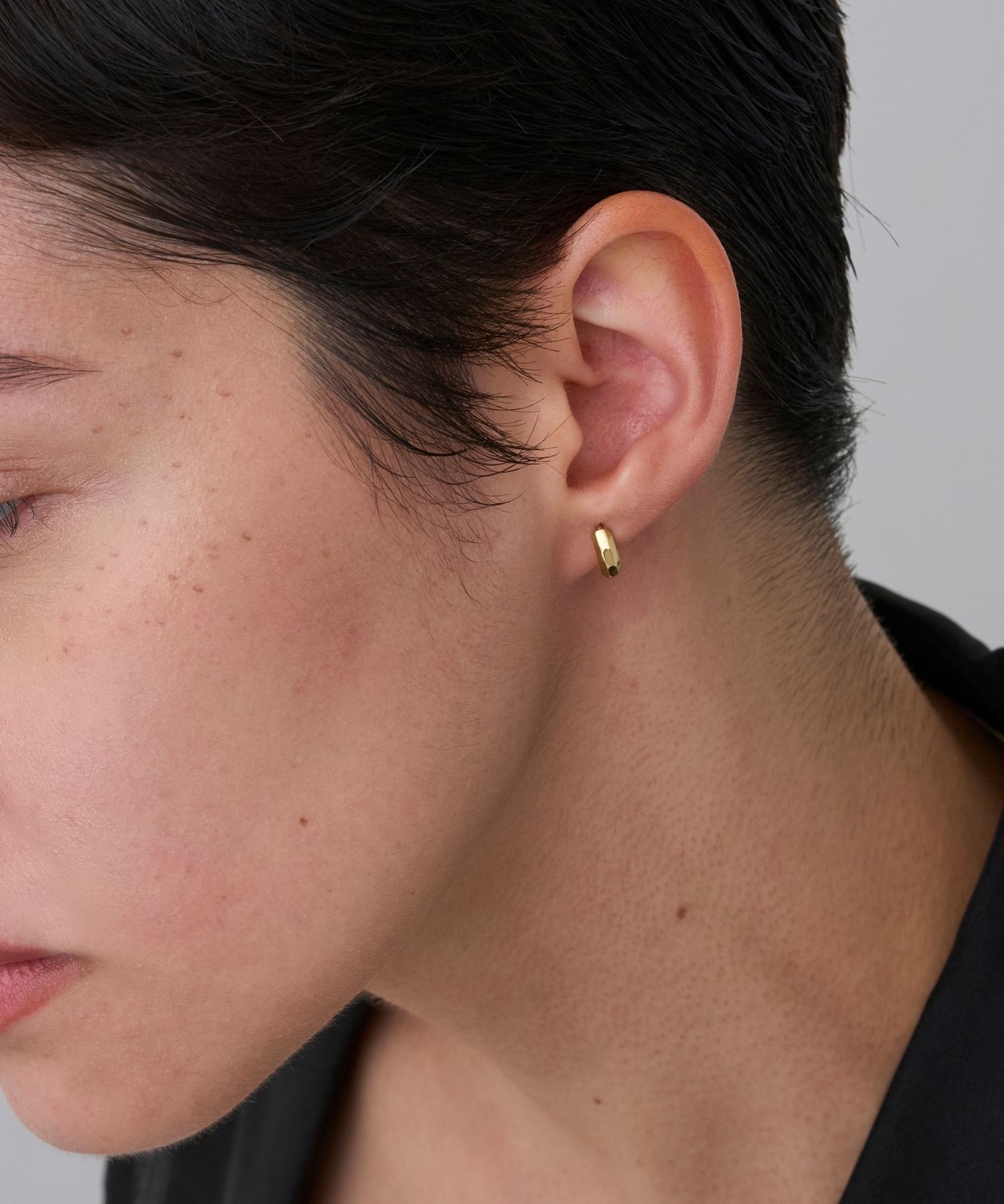 JUPITER「【SV・片耳】ミニマルフープピアス/ニッケルフリー/金属アレルギー対応　ゴールド」|ピアス|