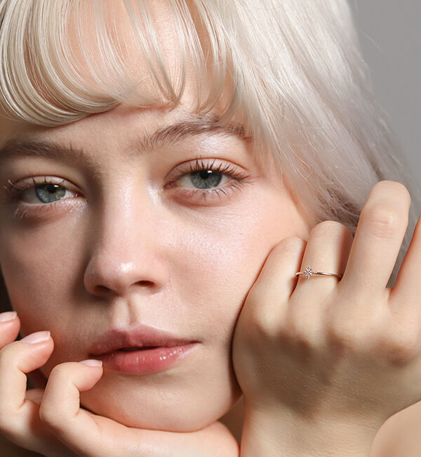  「ダイヤモンド スター リング | K10YG」|リング|