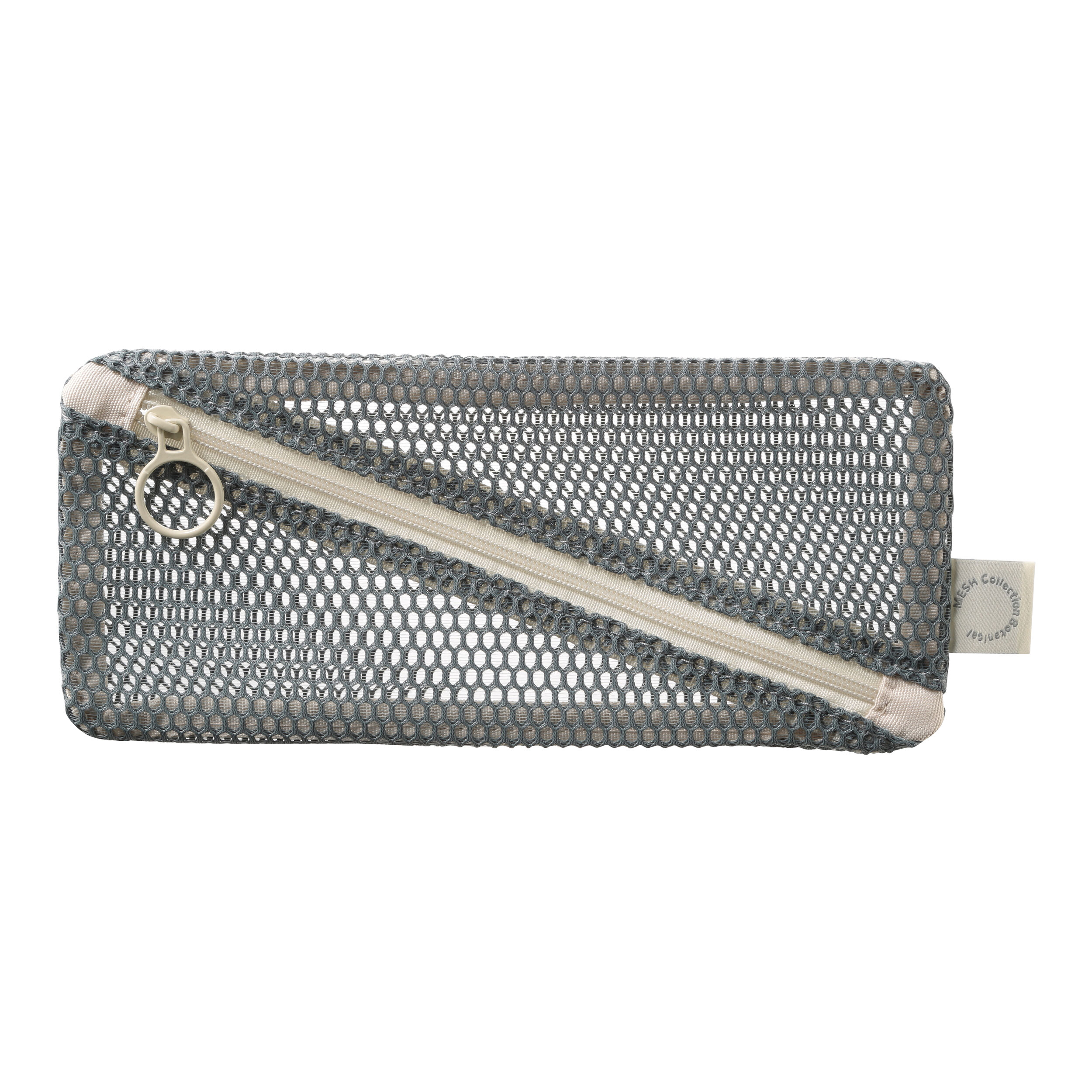  「ペンケース／メッシュコレクション」|ポーチ|グレー