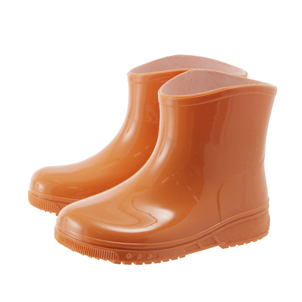 BACKYARD FAMILY「レインブーツ キッズ おしゃれ 通販 ショート 女の子 男の子 男女兼用 履きやすい 園児 キッズ」|レインシューズ|オレンジ1