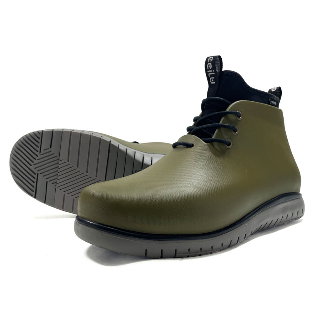 BACKYARD FAMILY「ccilu チル レインブーツ メンズ 通販 レインシューズ スニーカー カジュアルシューズ」|レインシューズ|グリーン1