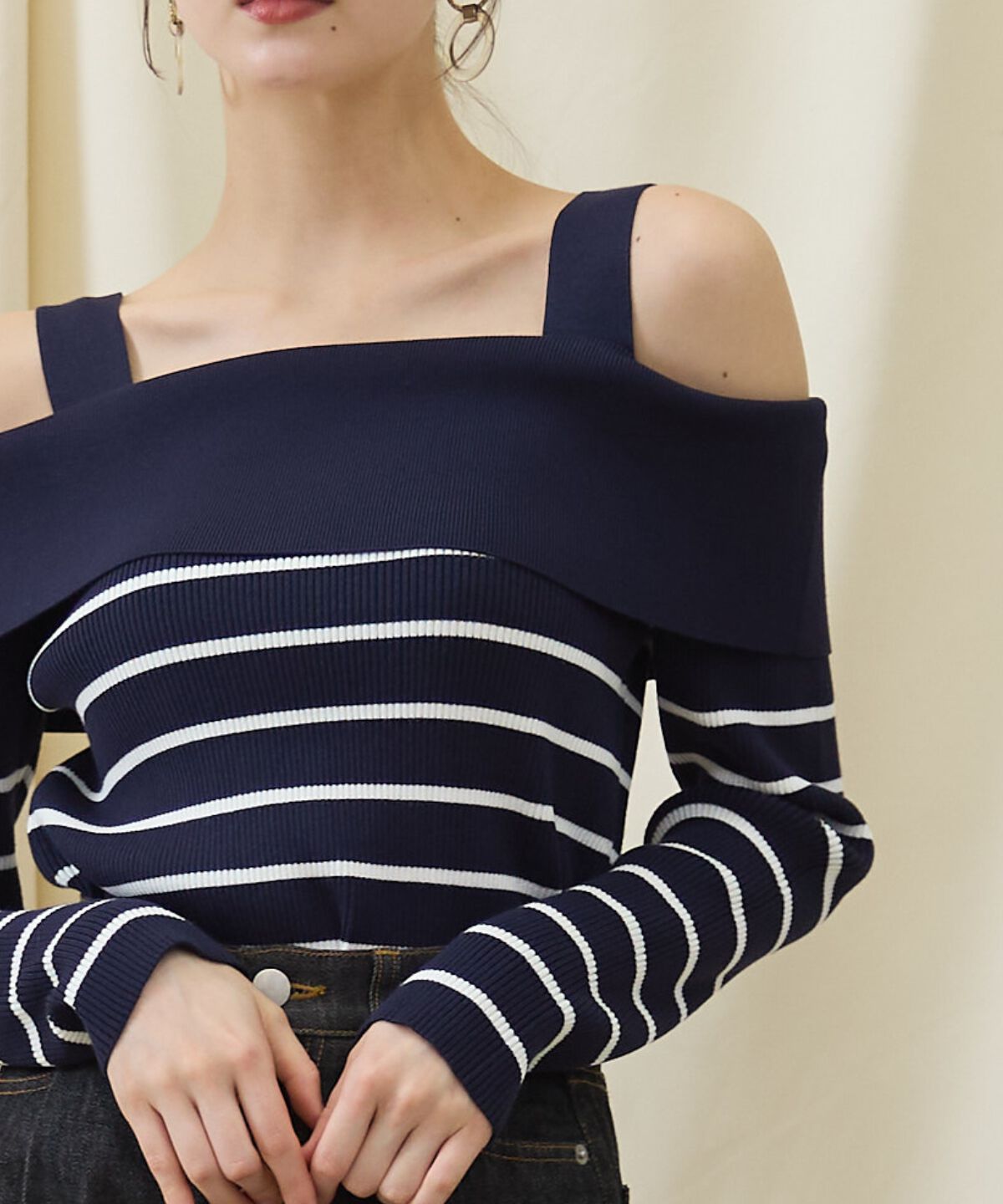 アンドクチュール「オフショルニットプルオーバー」|ニット・セーター|