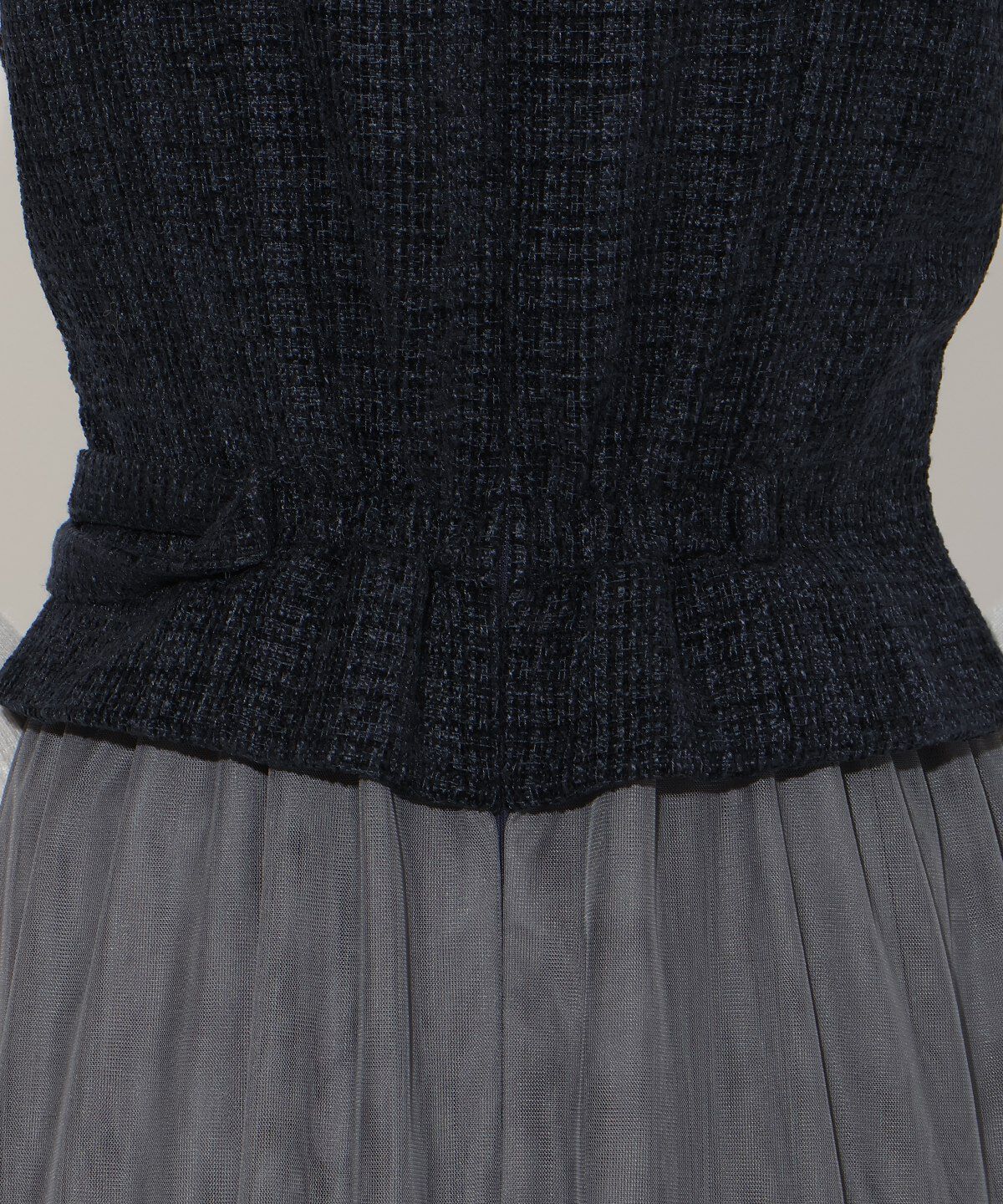 アンドクチュール「ツイード&times;チュールドッキングワンピース」|ワンピース|