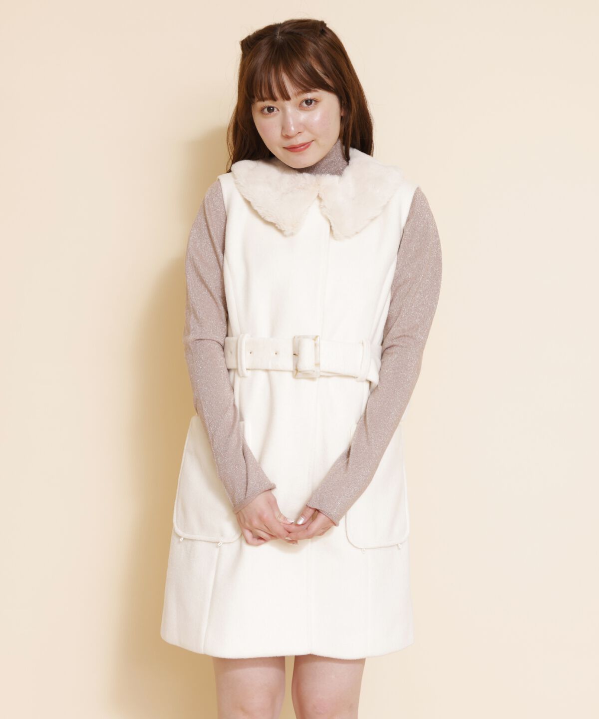 REDYAZEL「ファーカラースリットスリーブコート」|その他|