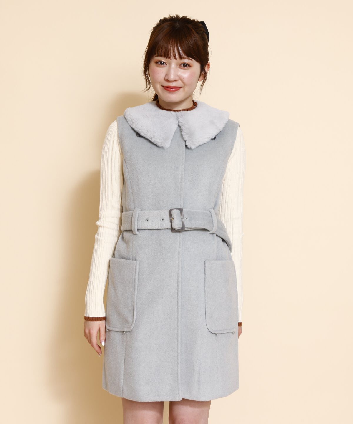 REDYAZEL「ファーカラースリットスリーブコート」|その他|