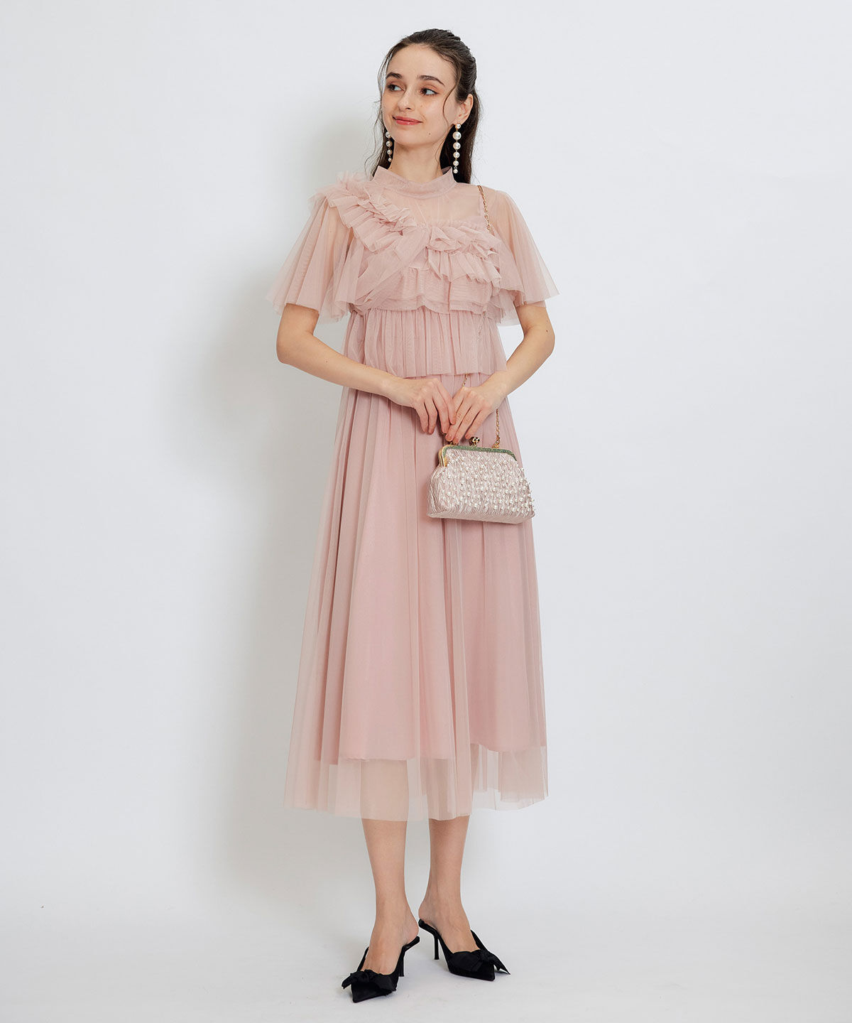 REDYAZEL「チュールフリルブラウス&times;キャミワンピースドレス」|ドレス|