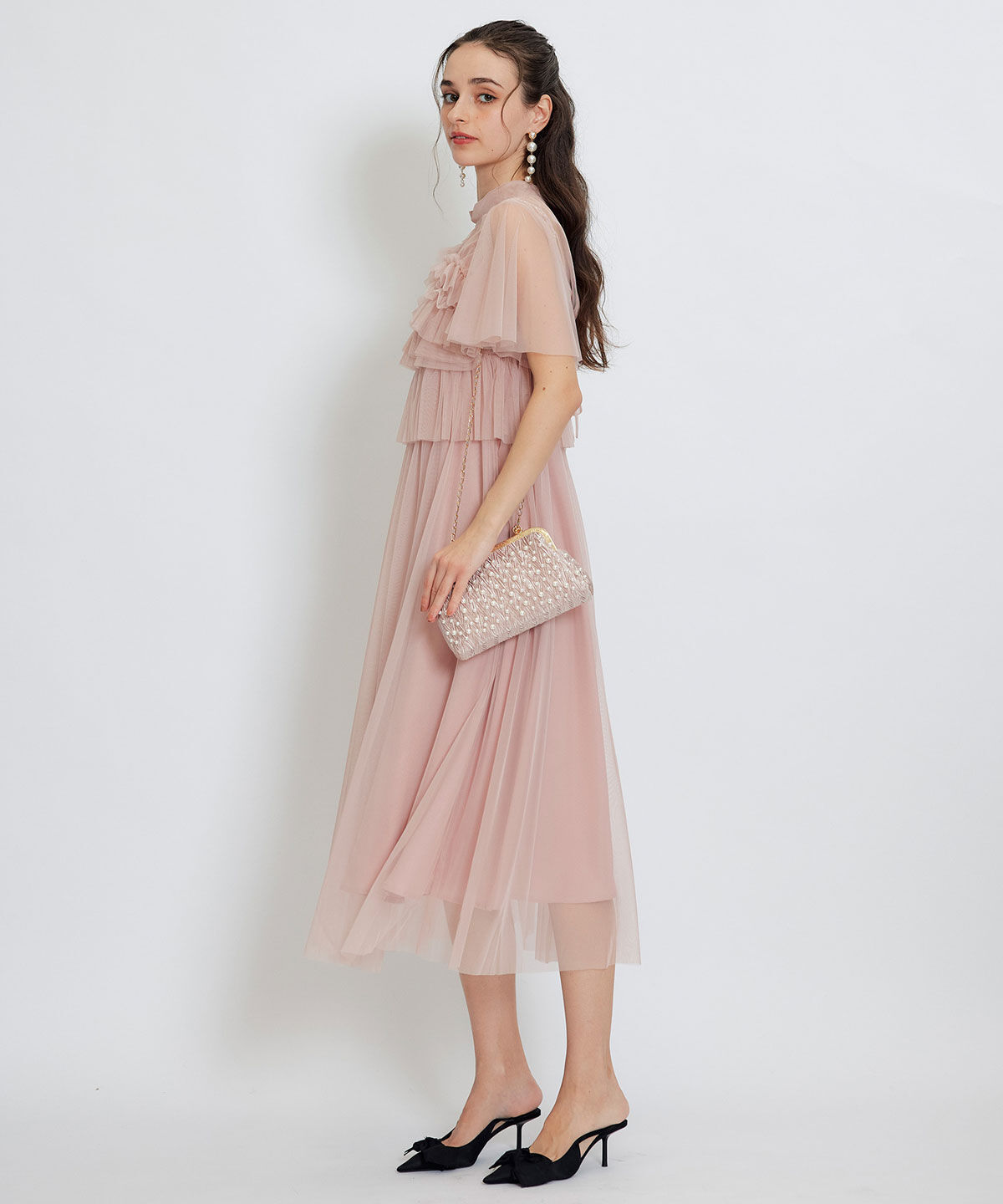 REDYAZEL「チュールフリルブラウス&times;キャミワンピースドレス」|ドレス|