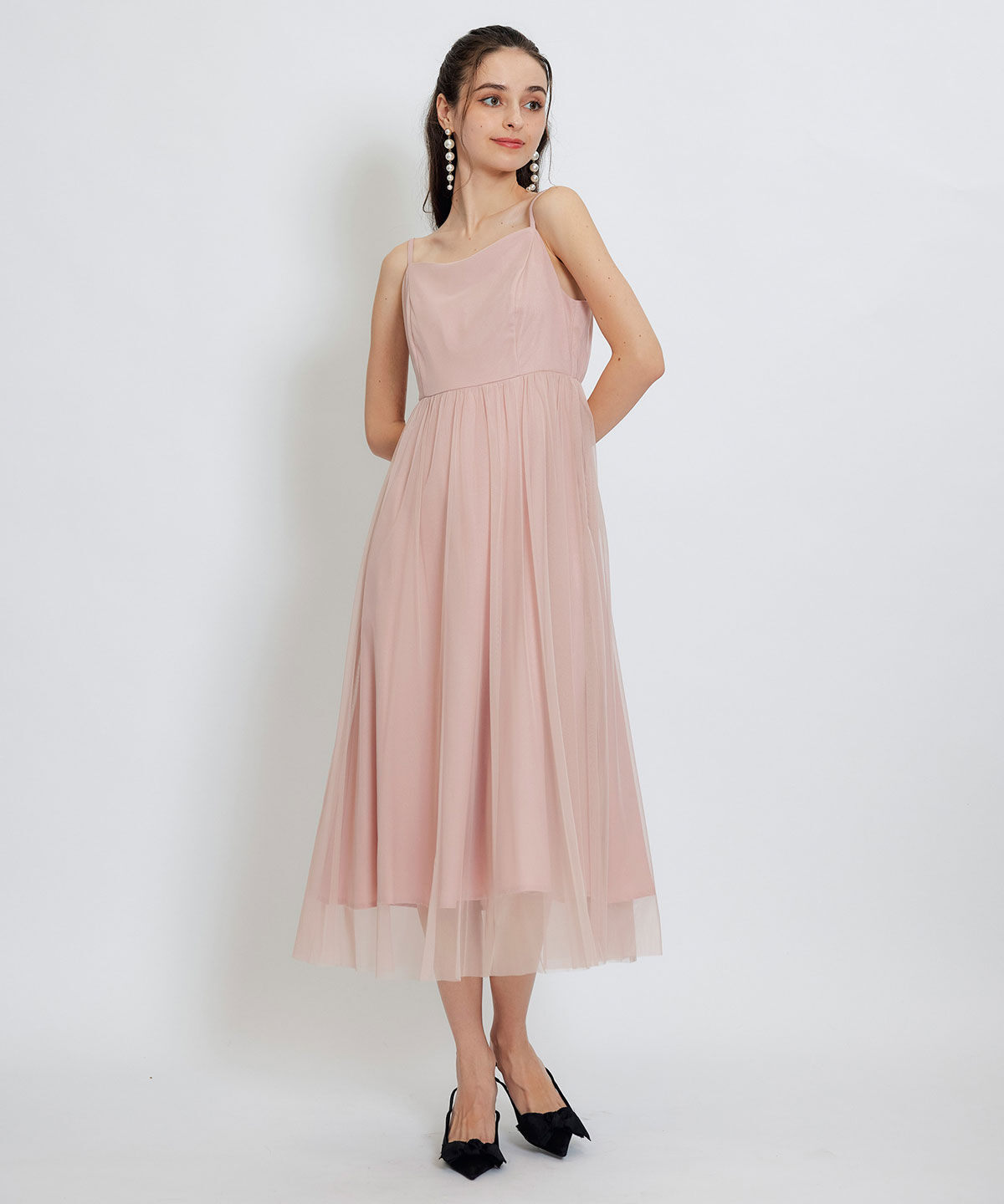 REDYAZEL「チュールフリルブラウス&times;キャミワンピースドレス」|ドレス|