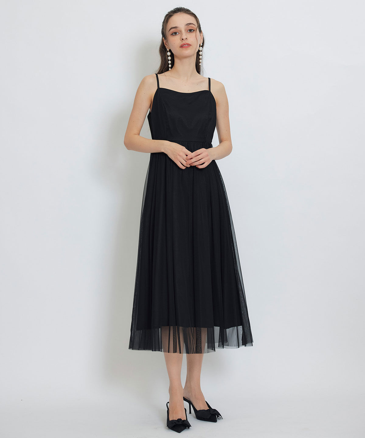 REDYAZEL「チュールフリルブラウス&times;キャミワンピースドレス」|ドレス|