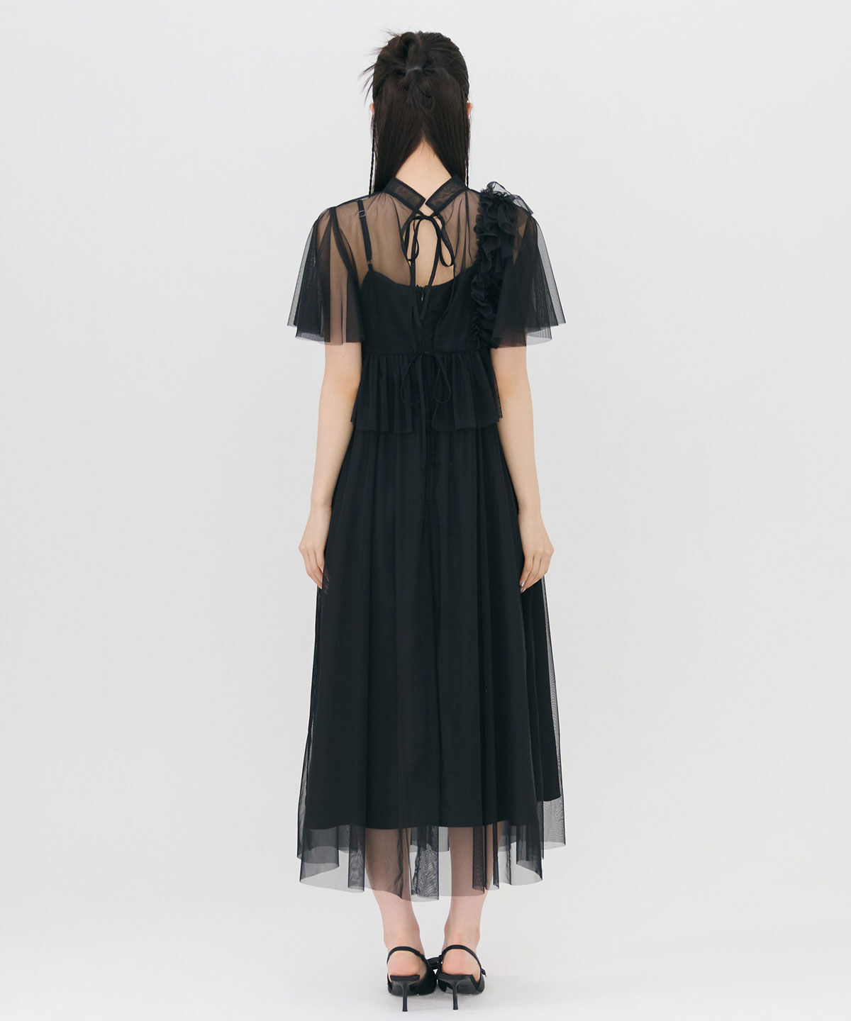 REDYAZEL「チュールフリルブラウス&times;キャミワンピースドレス」|ドレス|