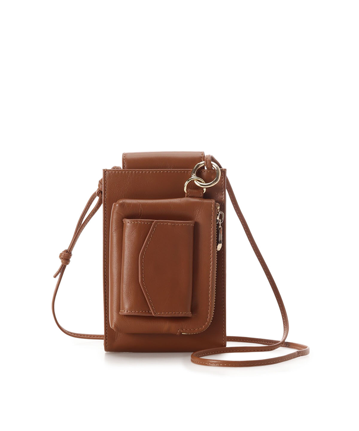 Samantha Thavasa Petit Choice「ミニ財布付きスマホショルダー」|ショルダー・メッセンジャー|キャメル