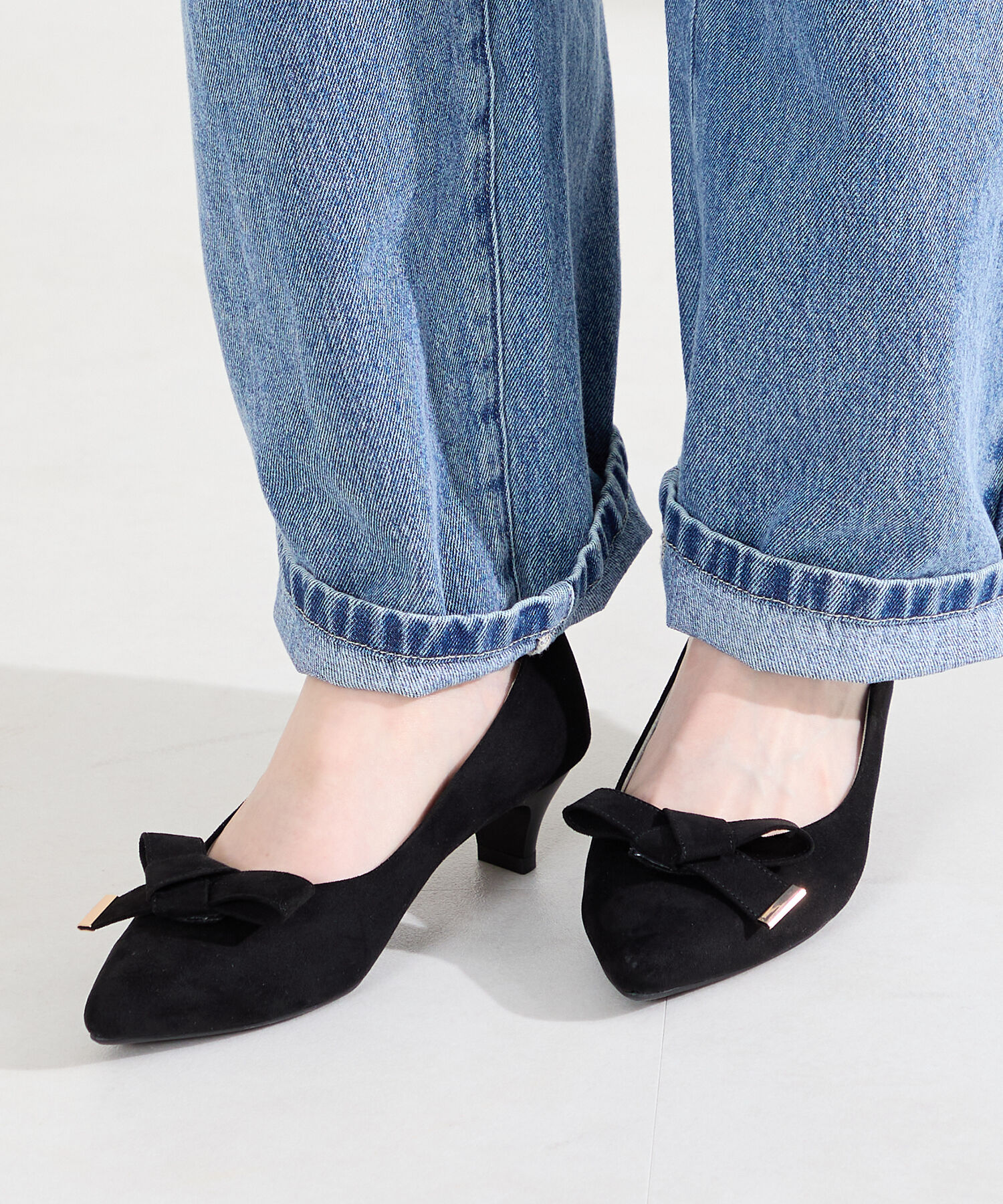 WA Oriental TRaffic「●2026春夏新作●2way リボン ミドル ヒール パンプス /62108」|パンプス|BLACK