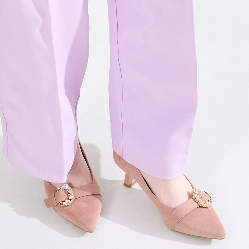 ORiental TRaffic「●2026春夏新作●ビジューバックルヒールパンプス/61104」|パンプス|PINK