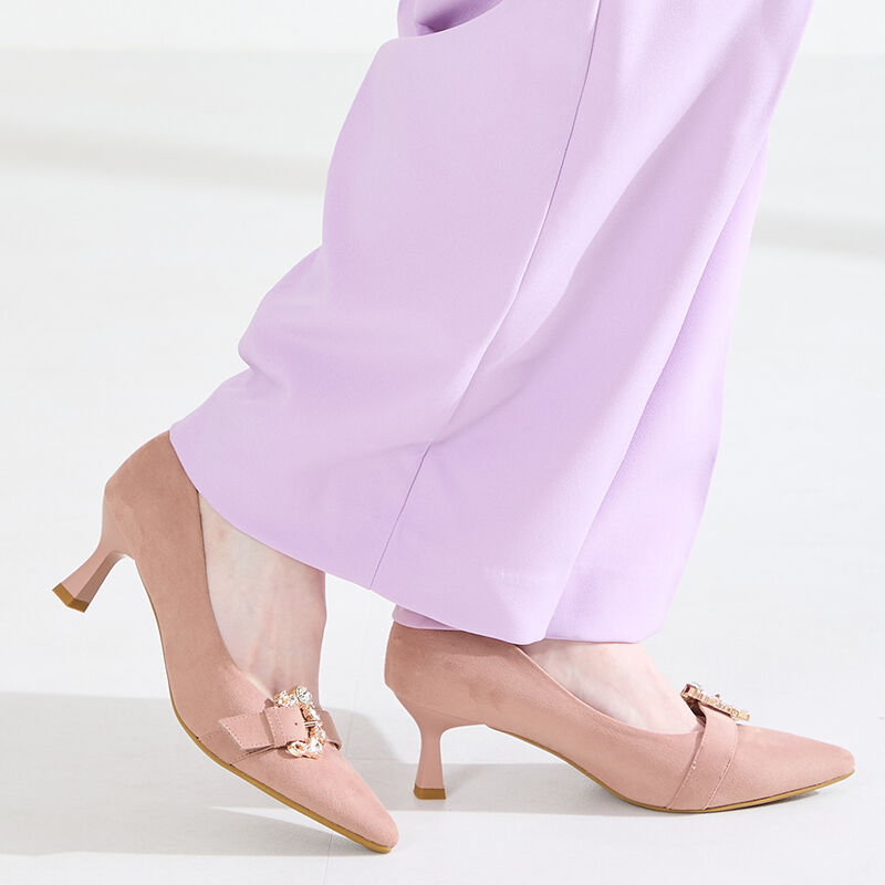 ORiental TRaffic「●2026春夏新作●ビジューバックルヒールパンプス/61104」|パンプス|