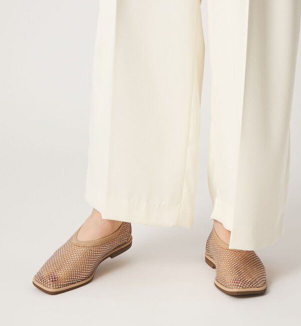 ODETTE E ODILE「スクエアビジューネット フラット10&uarr;」|パンプス|