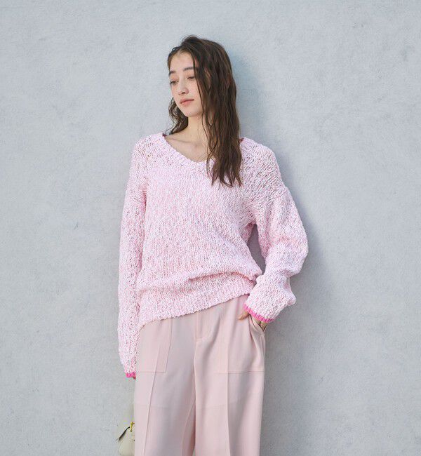 UNITED ARROWS「カラーミックス Vネックニット」|ニット・セーター|