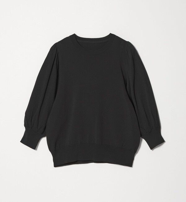 UNITED ARROWS green label relaxing「【WEB限定】＜at ease＞袖ボリューム ニット ウォッシャブル 接触冷感 UVカット 遮熱」|ニット・セーター|