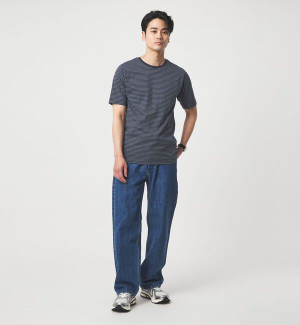 UNITED ARROWS green label relaxing「LONG FIBER COTTON ボーダー クルーネック 半袖 Tシャツ」|Tシャツ・カットソー|
