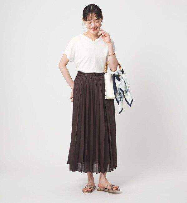 UNITED ARROWS green label relaxing「Vネック プルオーバー ニット ウォッシャブル 接触冷感 UVカット」|ニット・セーター|