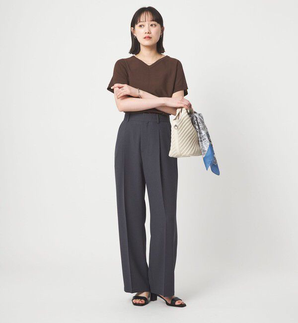 UNITED ARROWS green label relaxing「Vネック プルオーバー ニット ウォッシャブル 接触冷感 UVカット」|ニット・セーター|