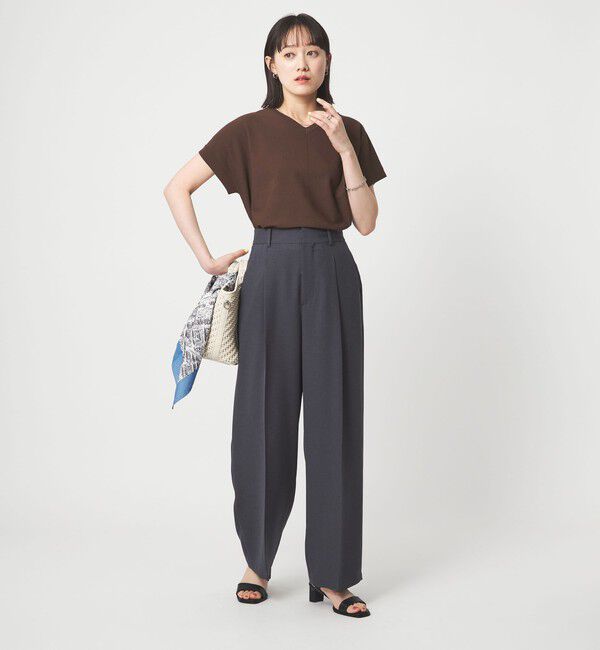 UNITED ARROWS green label relaxing「Vネック プルオーバー ニット ウォッシャブル 接触冷感 UVカット」|ニット・セーター|