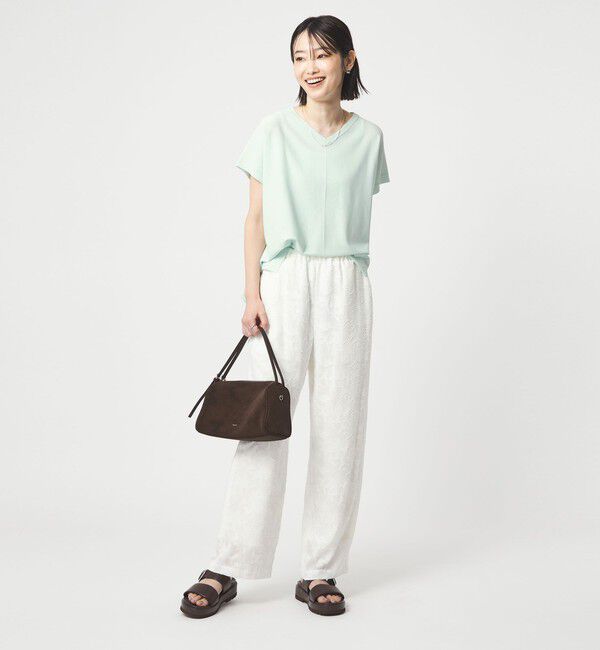 UNITED ARROWS green label relaxing「Vネック プルオーバー ニット ウォッシャブル 接触冷感 UVカット」|ニット・セーター|