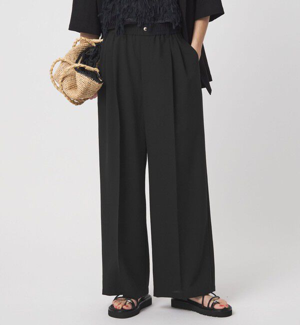 UNITED ARROWS green label relaxing「【結論シリーズ】ドライクロス ニーハイワイド［size SHORT/TALLあり］」|その他|BLACK