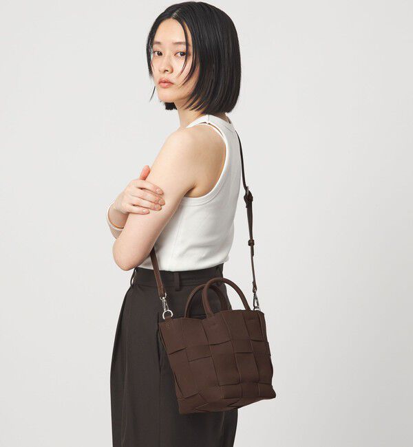 UNITED ARROWS green label relaxing「2WAY 編込み 巾着 トートバッグ / ショルダーバッグ」|ショルダー・メッセンジャー|MD.BROWN
