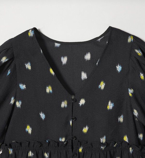 EMMEL REFINES「＜EMMEL REFINES＞EM フラワープリント パフスリーブ ブラウス」|シャツ・ブラウス|