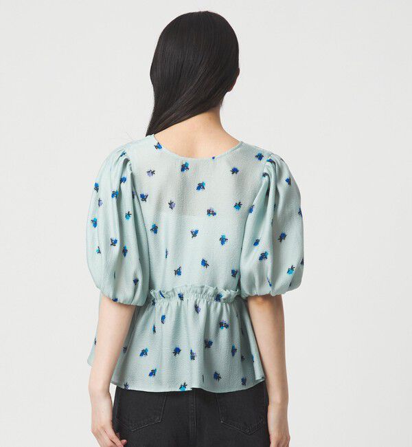 EMMEL REFINES「＜EMMEL REFINES＞EM フラワープリント パフスリーブ ブラウス」|シャツ・ブラウス|