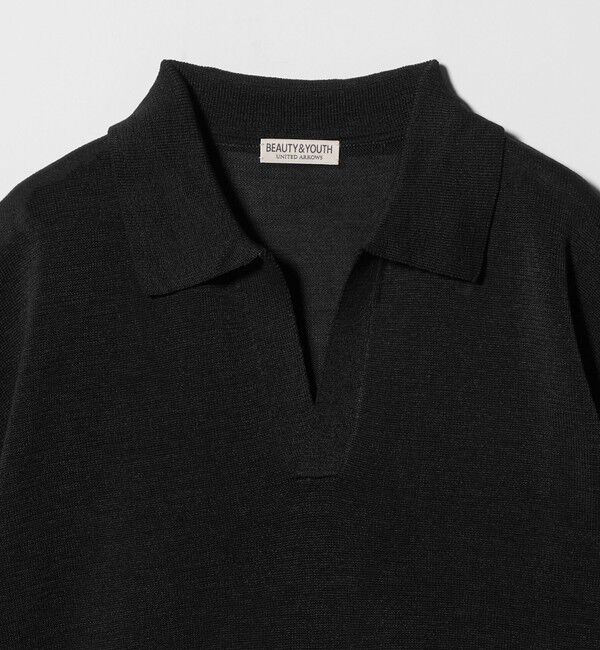 BEAUTY&YOUTH UNITED ARROWS「シャイン ギマ スキッパー ポロニット ウォッシャブル」|ニット・セーター|